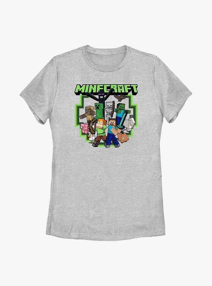 Minecraft All Aboard Womens T-Shirt