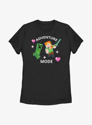 Minecraft Find Your Adventure Heart Womens T-Shirt