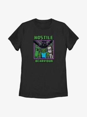 Minecraft Hostile Behavior Womens T-Shirt