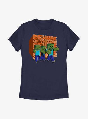 Minecraft Mine Beware Sun Womens T-Shirt