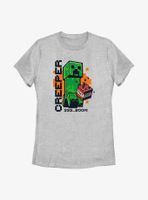 Minecraft Mine Creeper Vert Womens T-Shirt