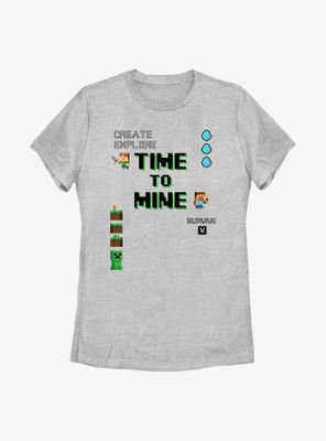 Minecraft My Time To Mine Womens T-Shirt
