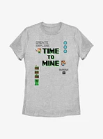 Minecraft My Time To Mine Womens T-Shirt