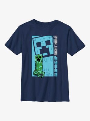 Minecraft Mine Blowing Up Youth T-Shirt