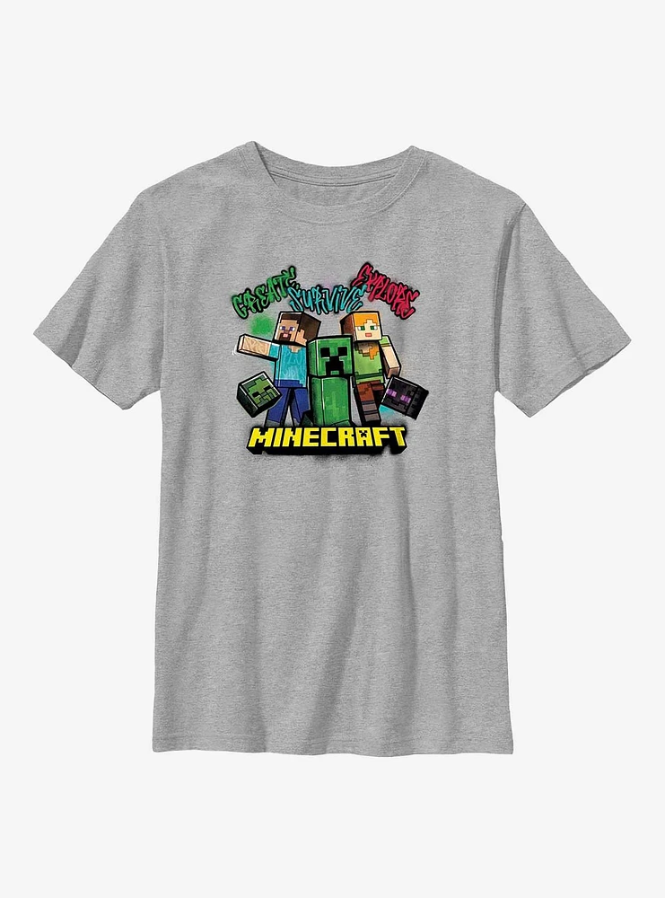 Minecraft Survive Gang Youth T-Shirt