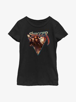 Disney Pirates Of The Caribbean Jack Sparrow Swagger Youth Girls T-Shirt