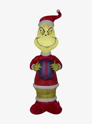 Grinch With Present Airblown