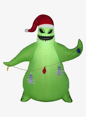 The Nightmare Before Christmas Oogie Boogie In Santa Hat With Light String Airblown