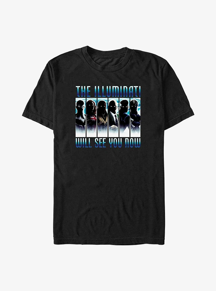 Marvel Doctor Strange The Multiverse Of Madness Illuminati Panels T-Shirt