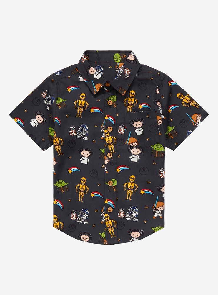 Our Universe Star Wars Chibi Rebels Toddler Woven Button-Up - BoxLunch Exclusive