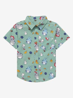 Our Universe Studio Ghibli My Neighbor Totoro Allover Print Toddler Woven Button-Up - BoxLunch Exclusive
