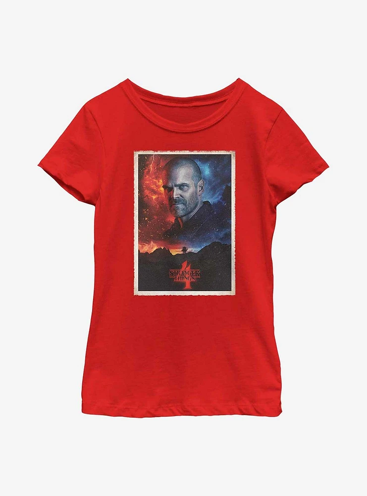 Stranger Things Hopper Poster Youth Girls T-Shirt