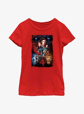 Stranger Things Poster Youth Girls T-Shirt
