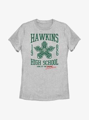 Stranger Things Hawkins High Demogorgons Womens T-Shirt