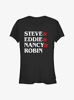 Stranger Things Steve & Eddie Nancy Robin Girls T-Shirt