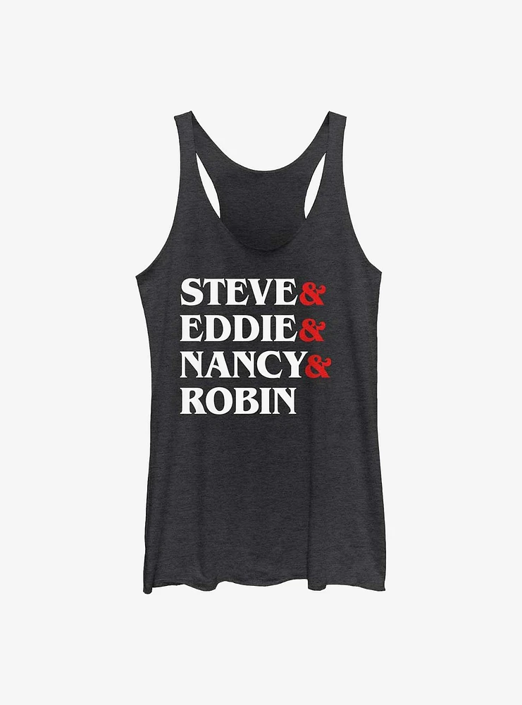 Stranger Things Steve & Eddie Nancy Robin Girls Tank