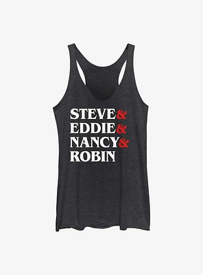 Stranger Things Steve & Eddie Nancy Robin Girls Tank