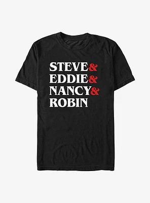 Stranger Things Steve & Eddie Nancy Robin T-Shirt