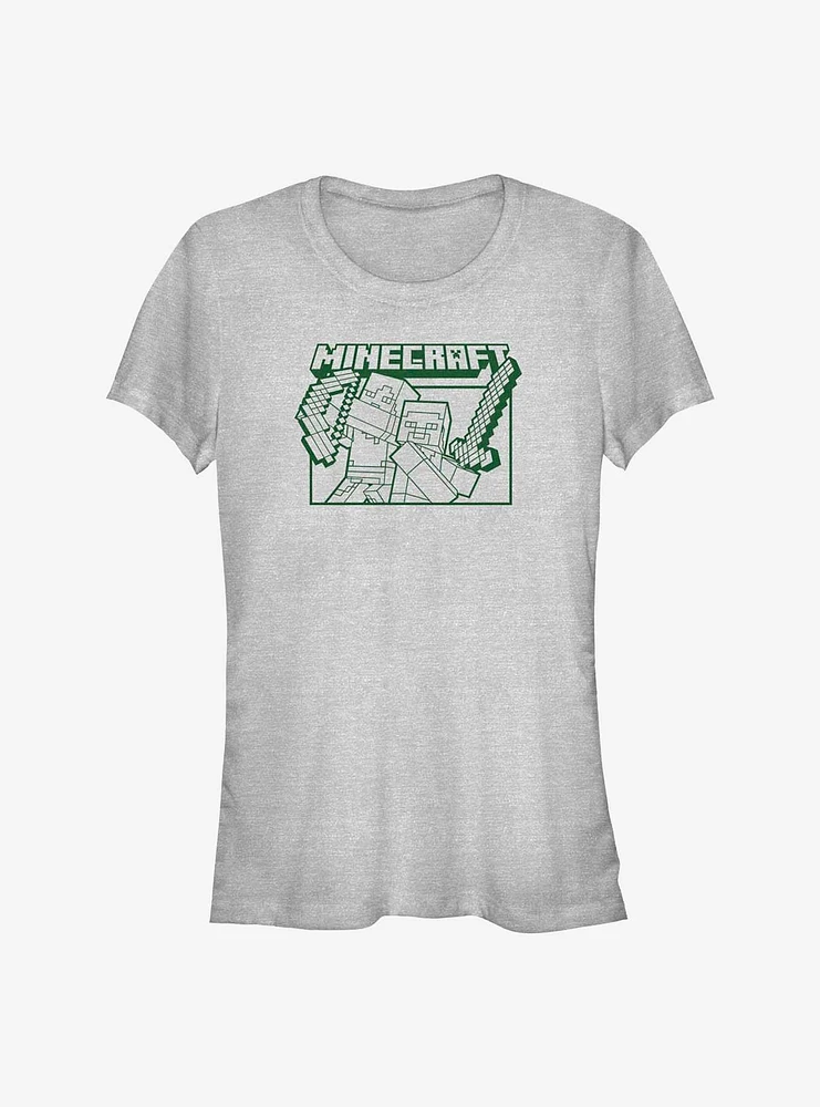 Minecraft Action Blocks Girls T-Shirt