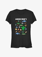 Minecraft Aquatic Mobs Girls T-Shirt
