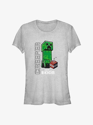 Minecraft Creepers Go Boom Girls T-Shirt