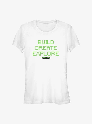 Minecraft Build Create Explore Girls T-Shirt