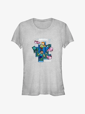 Minecraft Underwater Adventure Girls T-Shirt