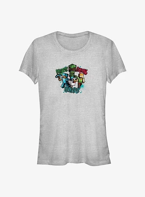 Minecraft Create Survive Explore Girls T-Shirt