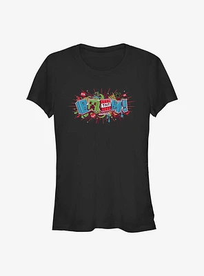 Minecraft Creeper Boom Girls T-Shirt