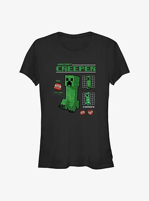 Minecraft Creeper Intel Girls T-Shirt