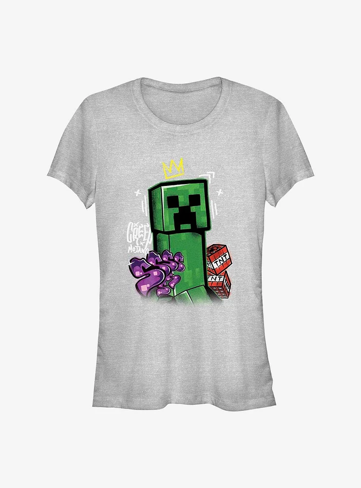 Minecraft Crowned Creeper Girls T-Shirt