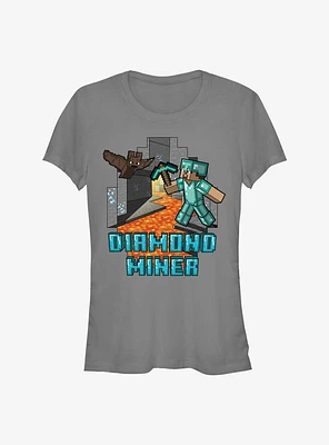 Minecraft Diamond Miner Girls T-Shirt