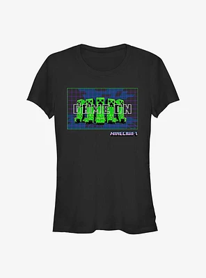 Minecraft Game On Creeper Girls T-Shirt