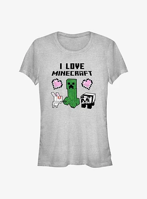 Minecraft I Love Girls T-Shirt
