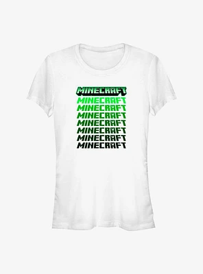 Minecraft Logo Stacked Girls T-Shirt