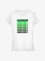 Minecraft Logo Stacked Girls T-Shirt