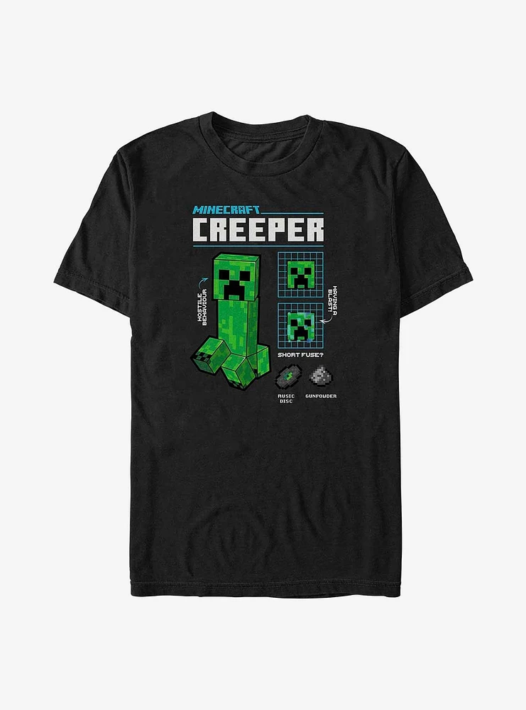 Minecraft Creeper Schematic T-Shirt