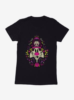 Looney Tunes Dia De Los Muertos Tweety Womens T-Shirt