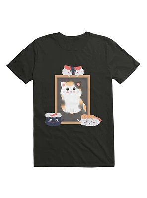Kawaii Funny Sushi Loves Cute Cat T-Shirt