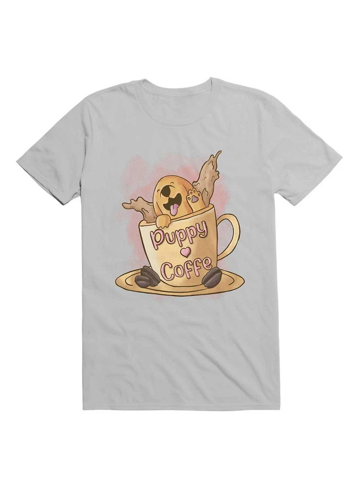 Kawaii Puppy Love Coffee T-Shirt