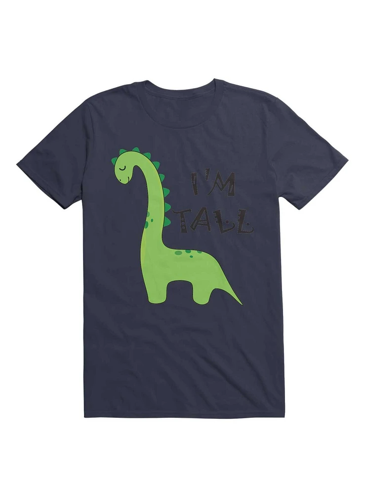 Kawaii Tall Dinosaur - I'm Mom & Dad T-Shirt