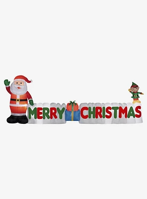 Airblown Merry Christmas Sign Scene