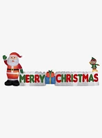Airblown Merry Christmas Sign Scene