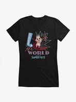 DC League of Super-Pets Rule The World Girls T-Shirt