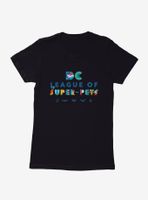 DC League of Super-Pets Character Font Womens T-Shirt