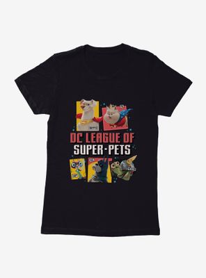 DC League of Super-Pets Group Comic Style Womens T-Shirt
