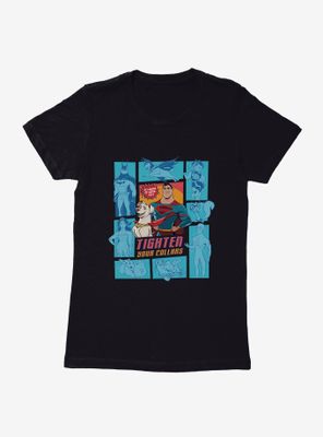 DC League of Super-Pets Tighten Your Collars Comic Style Womens T-Shirt