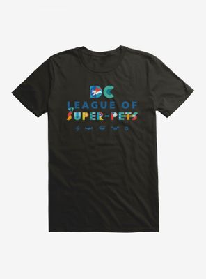 DC League of Super-Pets Character Font T-Shirt