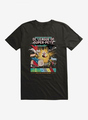 DC League of Super-Pets We Stick Together Comic Style T-Shirt