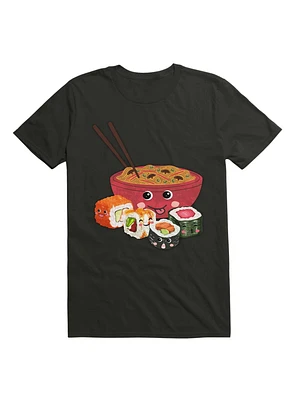Kawaii Happy Noodles & Sushi T-Shirt